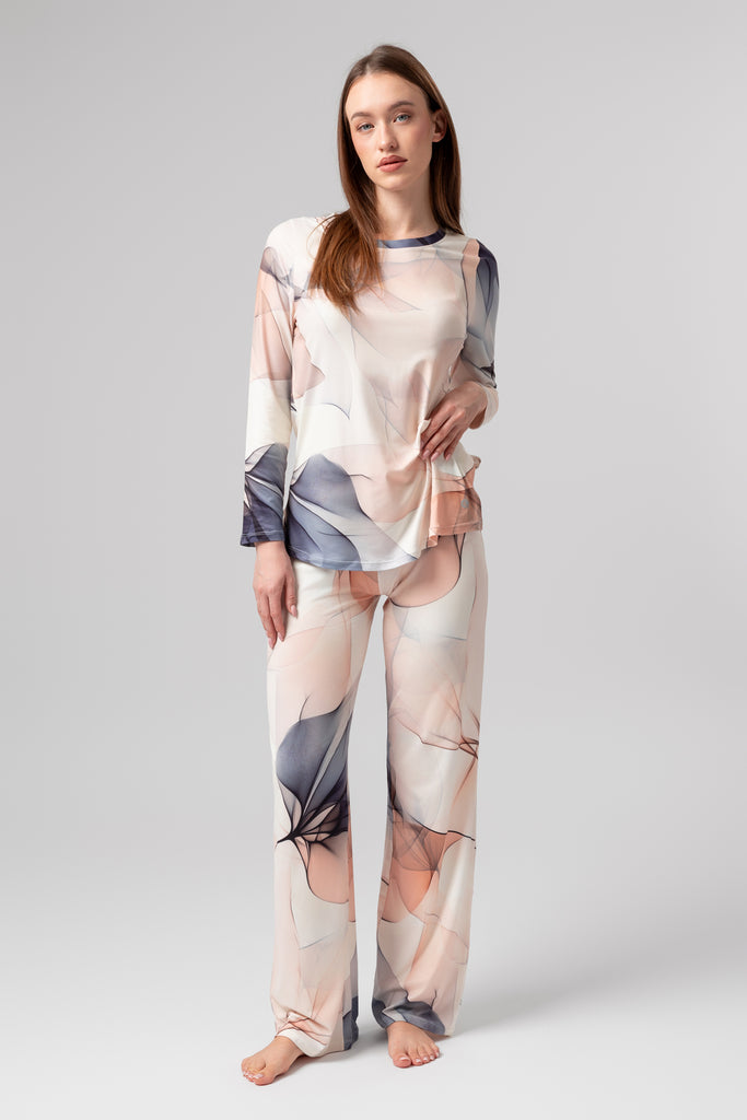 lelosi pijamale relaxed frond 0